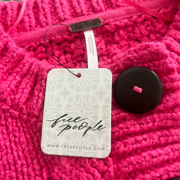 NWT Free People Bonfire Cable Knit Cardigan - Picture 5 of 7